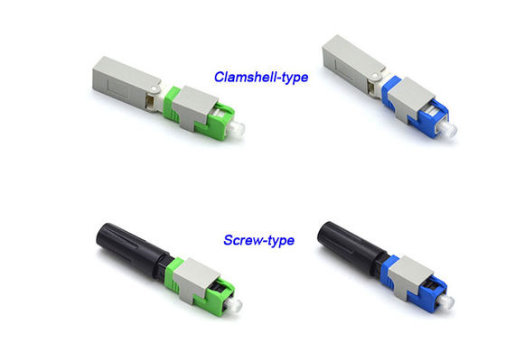 Clamshell Screw Low Insertion Loss Fiber Optic Fast Connector