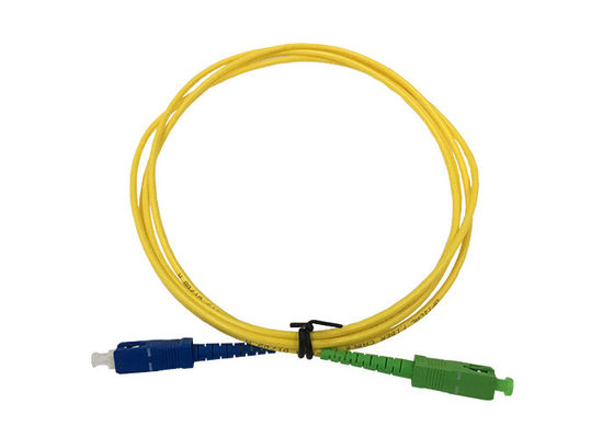 Fireproof 3M Fiber Optic Patch Cord , Sc Apc Fiber Jumper