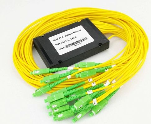 100 * 80 * 10mm 1 X 16 SM LSZH Fiber Optic PLC Splitter