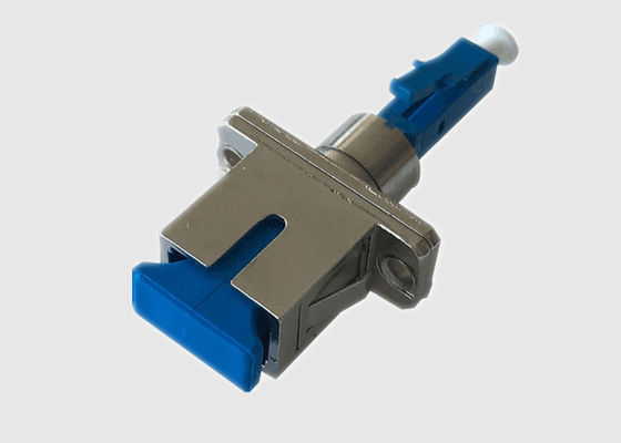 Blue Hybrid Coupler Singlemode Simplex LC To SC Adapter