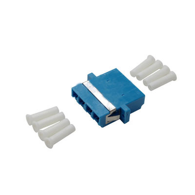 CE Approved SM MM OM3 4 Cores Quad LC Fiber Optic Adapter